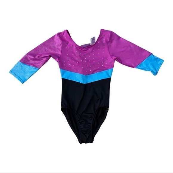 Freestyle by Danskin Girls Sleeve Leotard Size 7/8 - Picture 1 of 7